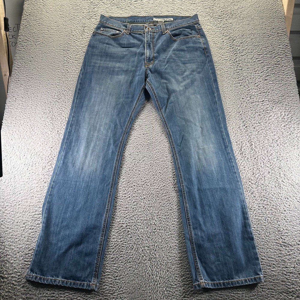 Vintage‎ DKNY Madison Jeans Mens 36x36 Blue Cotton Denim Straight Baggy Workwear